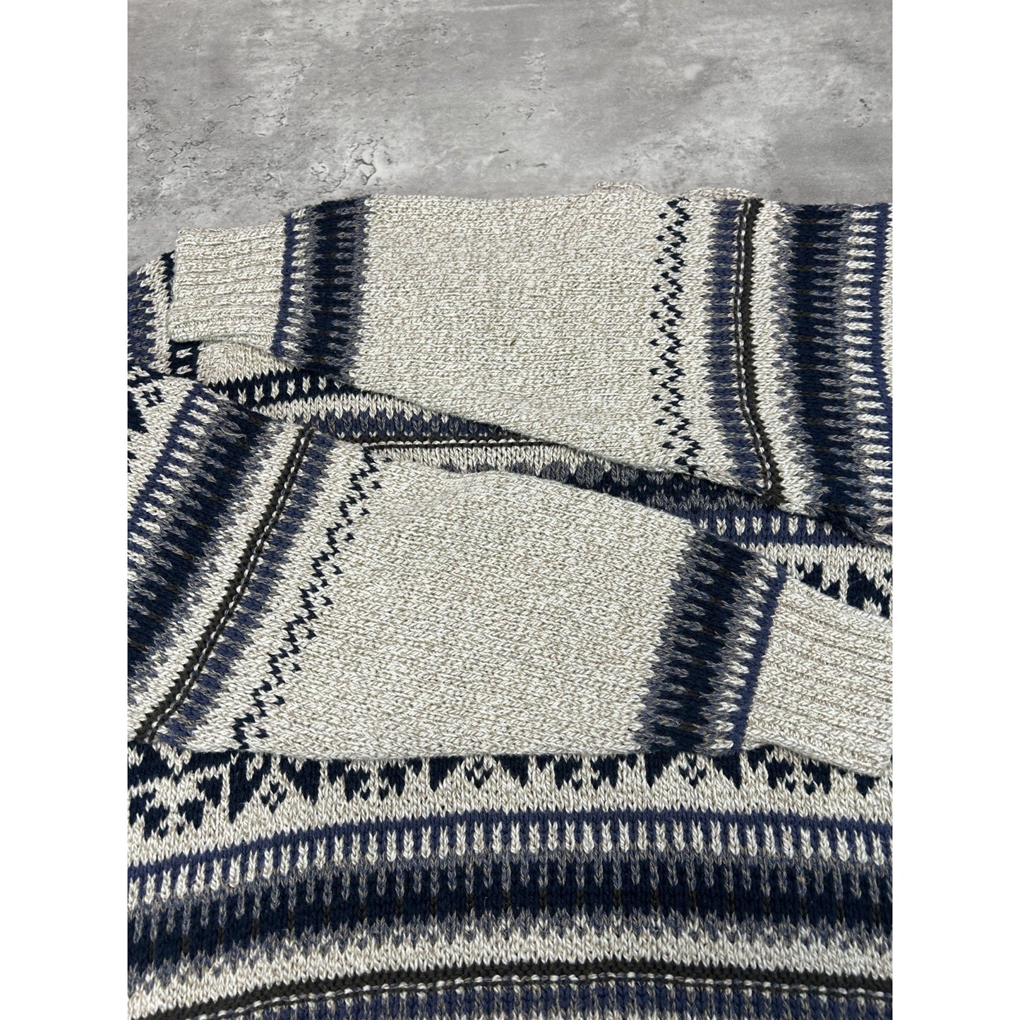 Vintage 90s Fieldmaster Abstract Striped Pullover Knit Sweater Size Medium