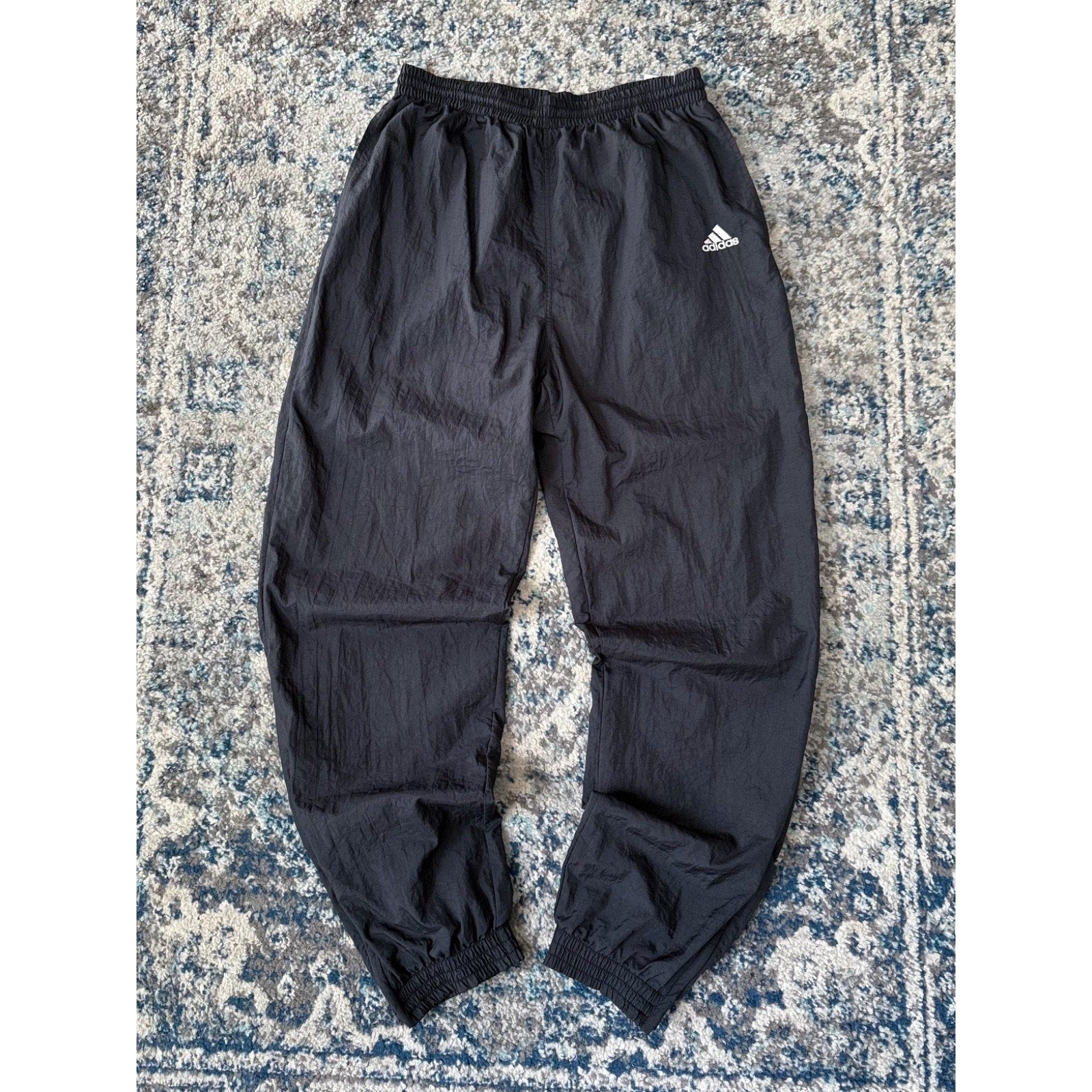 Vintage Adidas Embroidered Logo Nylon Windbreaker Pants Size Medium