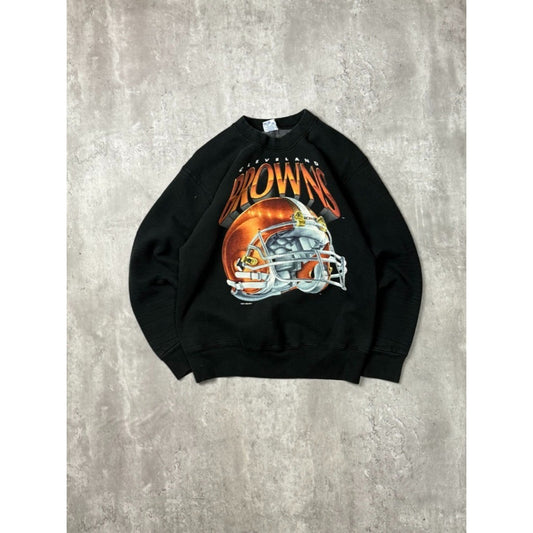 Vintage 1994 Cleveland Browns NFL Big Helmet Graphic Sweatshirt Size Medium