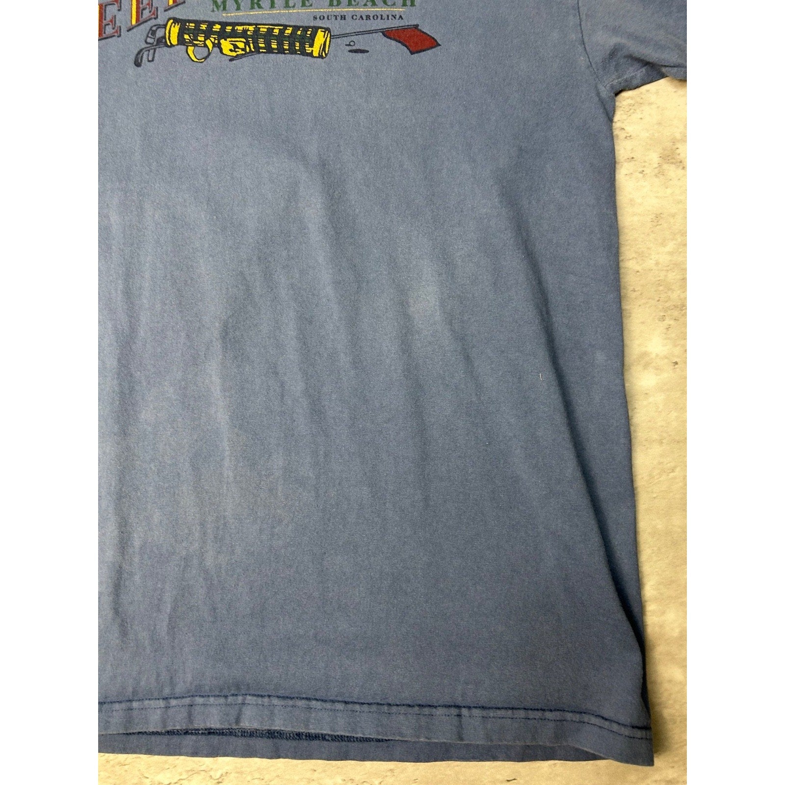 Vintage 90s Deer Track Golfing Destination Graphic Spellout T-Shirt Size Large