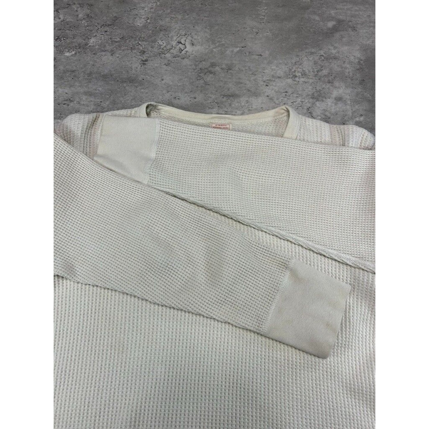 Vintage 1970s J.E. Morgan Blank Thermal Print Long Sleeve T-Shirt Size Medium