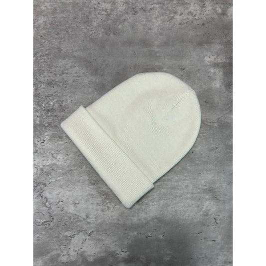 Vintage 90s New York Yankees MLB Embroidered Logo Beanie Hat OSFA White