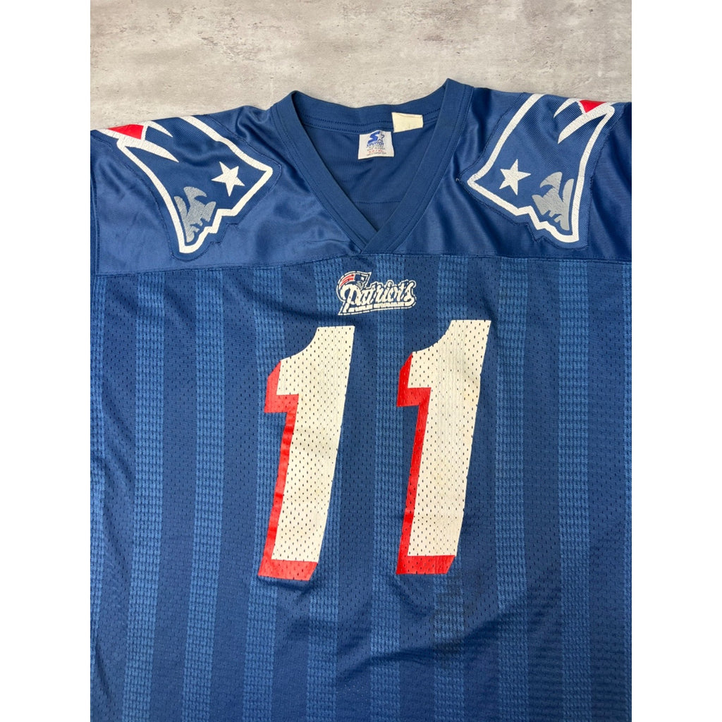 Vintage Drew Bledsoe #11 New England Patriots NFL Football Jersey Size XL