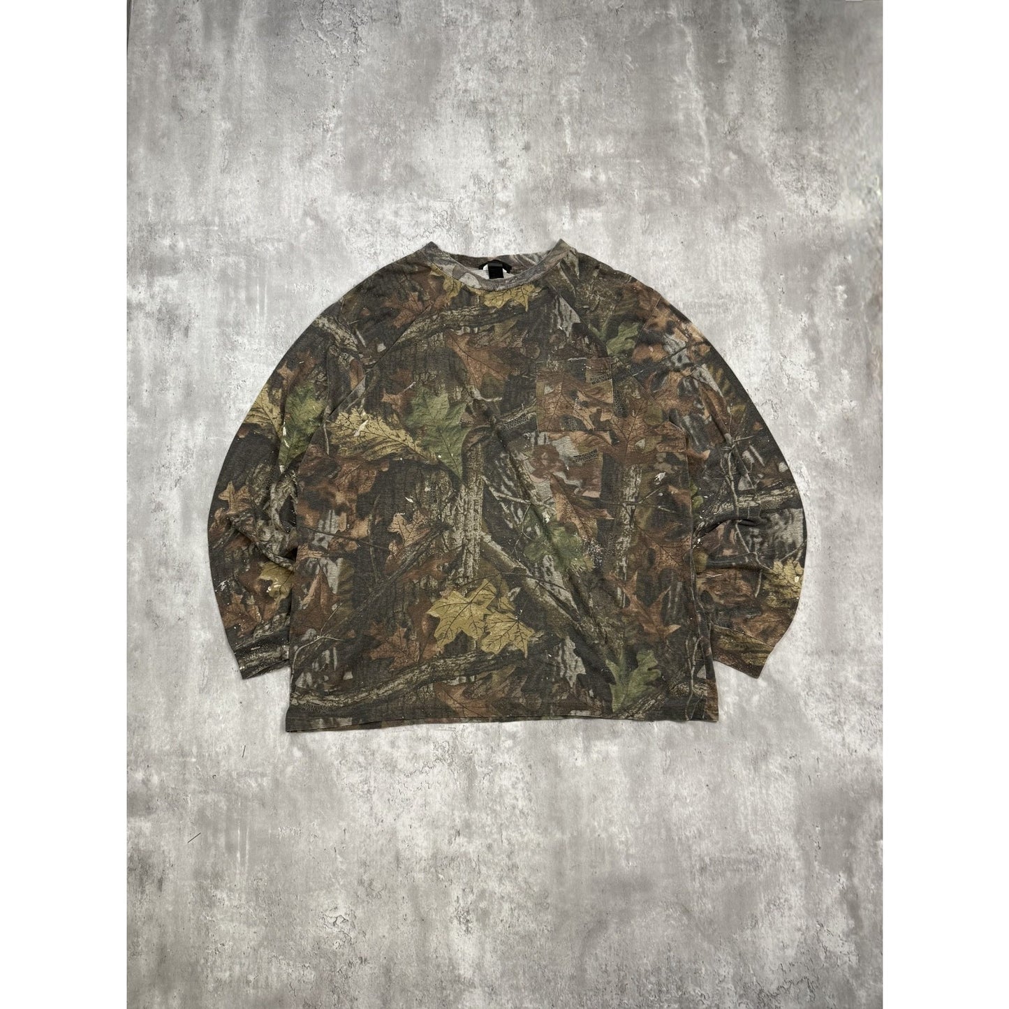 Vintage 90s Advantage Timber Tree Camo Hunting Long Sleeve T-Shirt Size XL