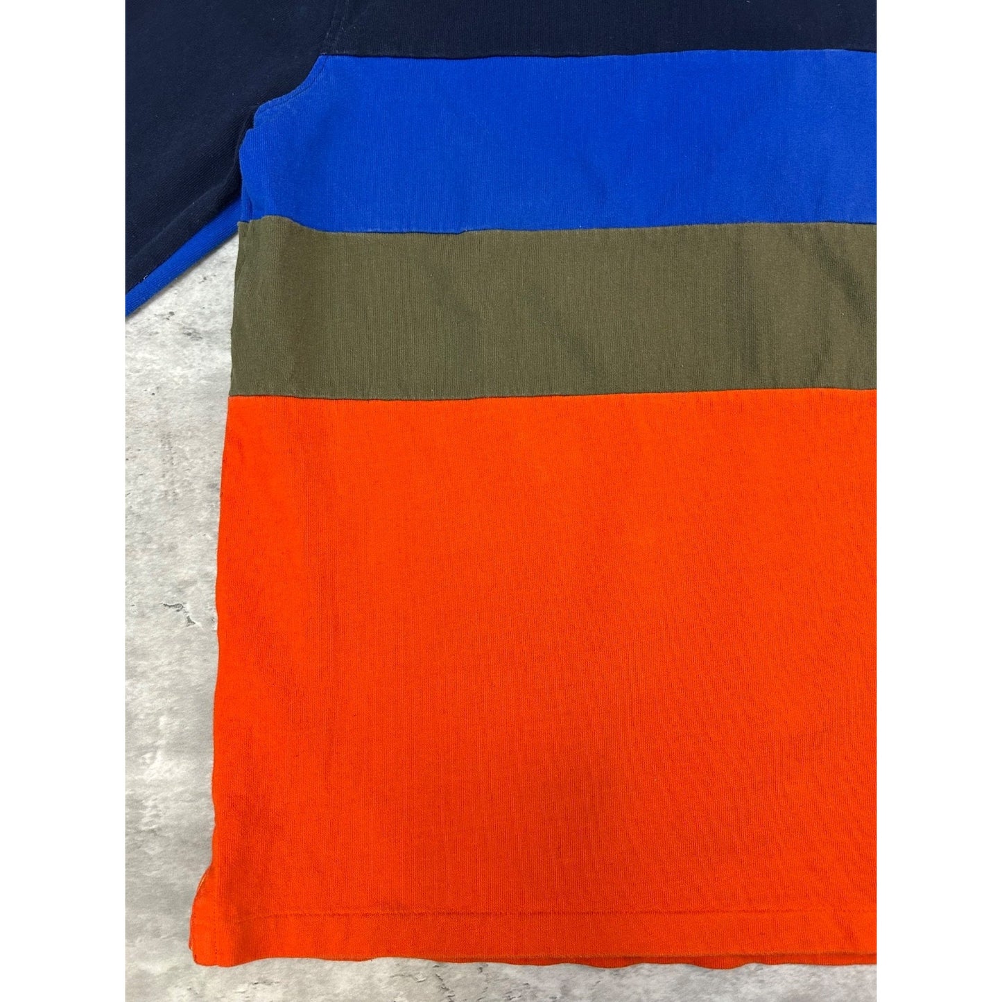 Vintage 90s Polo Country Polo Terrain Spellout 1/4 Button Rugby Shirt Size Large