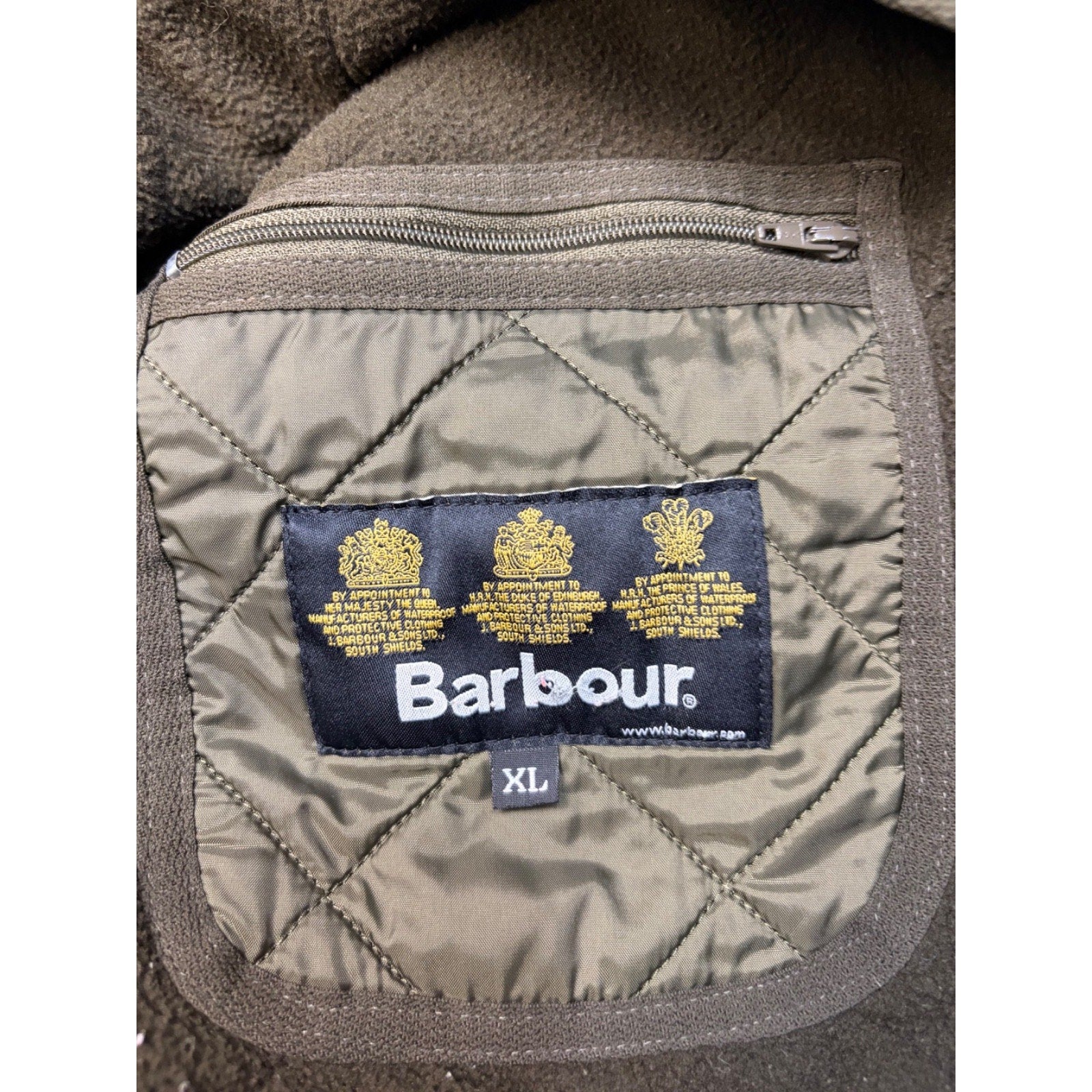 Vintage Barbour Polarquilt Quilted Reversible Vest Size XL