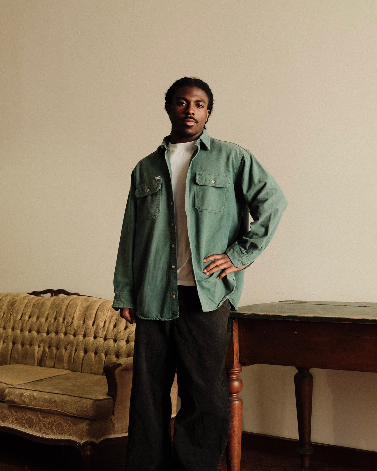 Vintage 90s Carhartt Heavyweight Long Sleeve Workwear Button Up Size XL