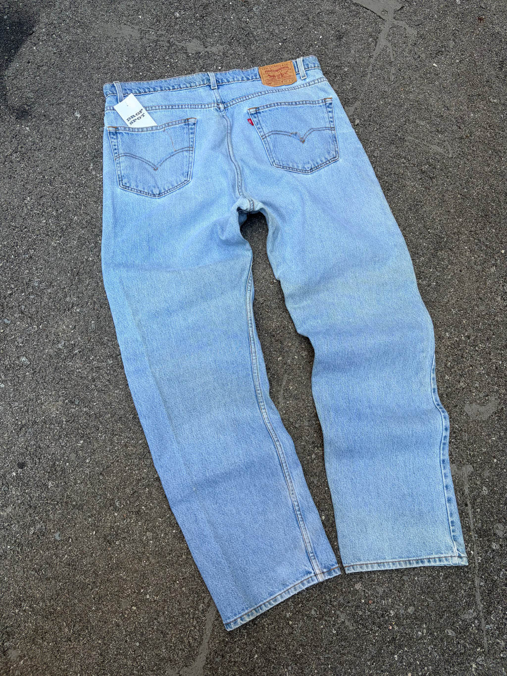 Vintage Levis 505 Red Tab Straight Leg Light Wash Denim Pants Size 40