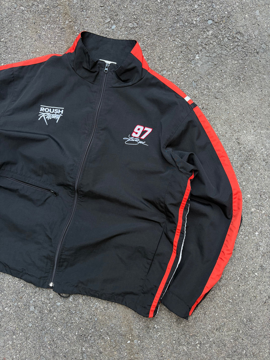Vintage Kurt Busch #97 Nascar Roush Racing Embroidered WindbreakerJacket Sz 2XL