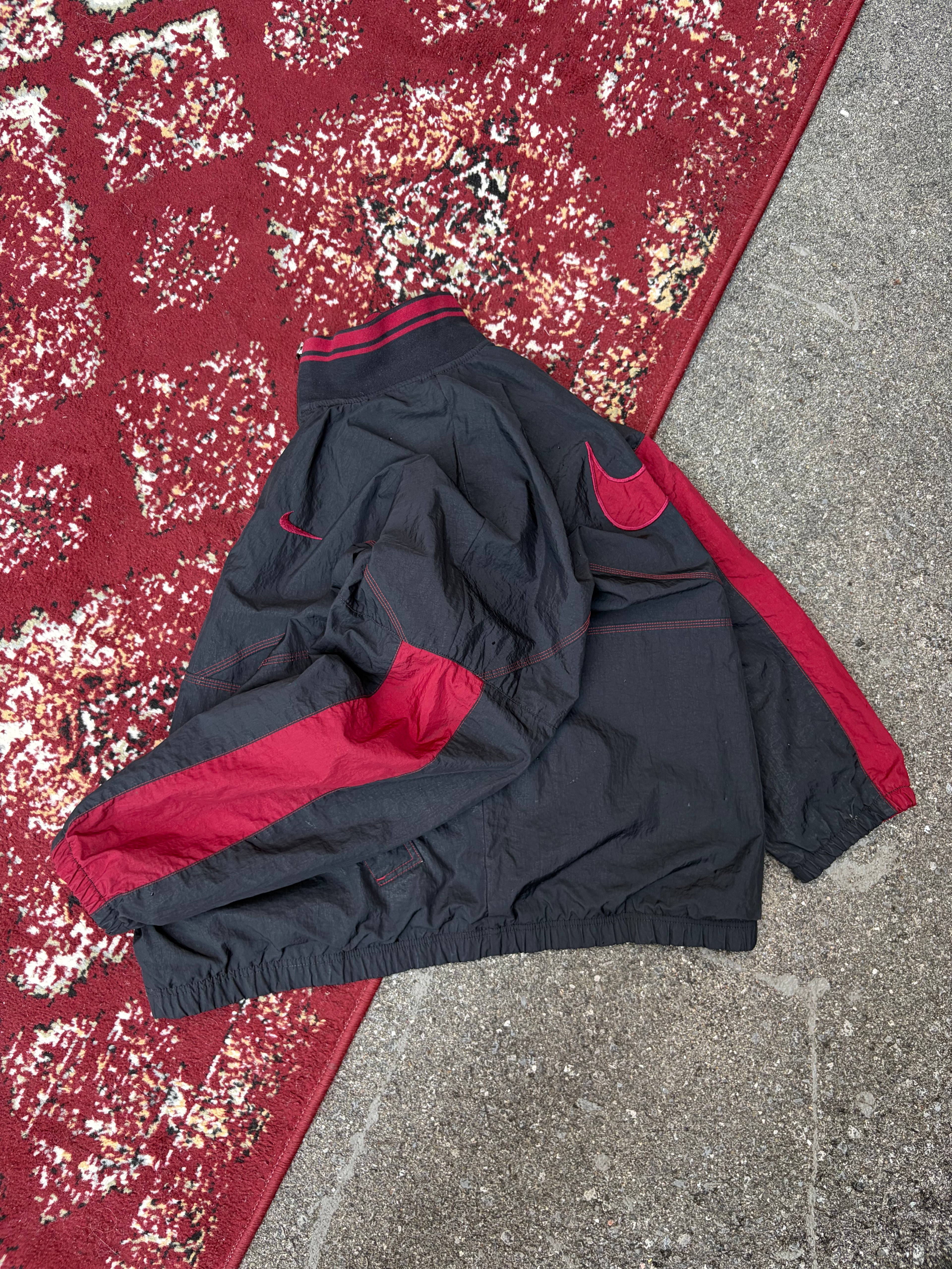 Vintage Nike Embroidered Mini Swoosh 1/2 Zip Windbreaker Jacket Size Large