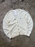 Vintage Lacoste Embroidered Logo Button Up Cardigan Sweater Size Medium