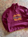Vintage 90s Queens University Embroidered Logo 1/4 Zip Sweatshirt Size XL