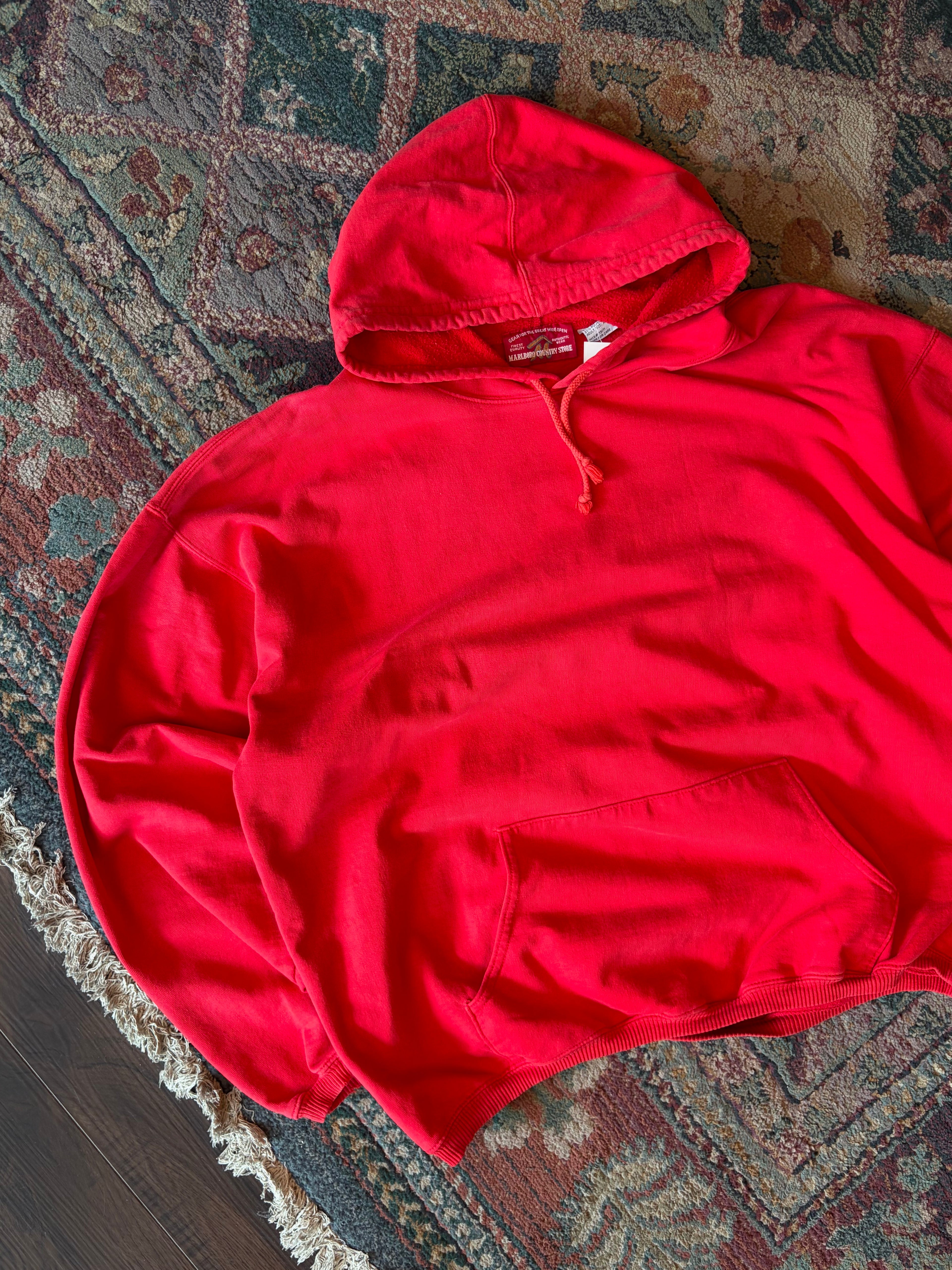 Vintage Marlboro Country Store Blank Pullover Hooded Sweatshirt Size 2XL