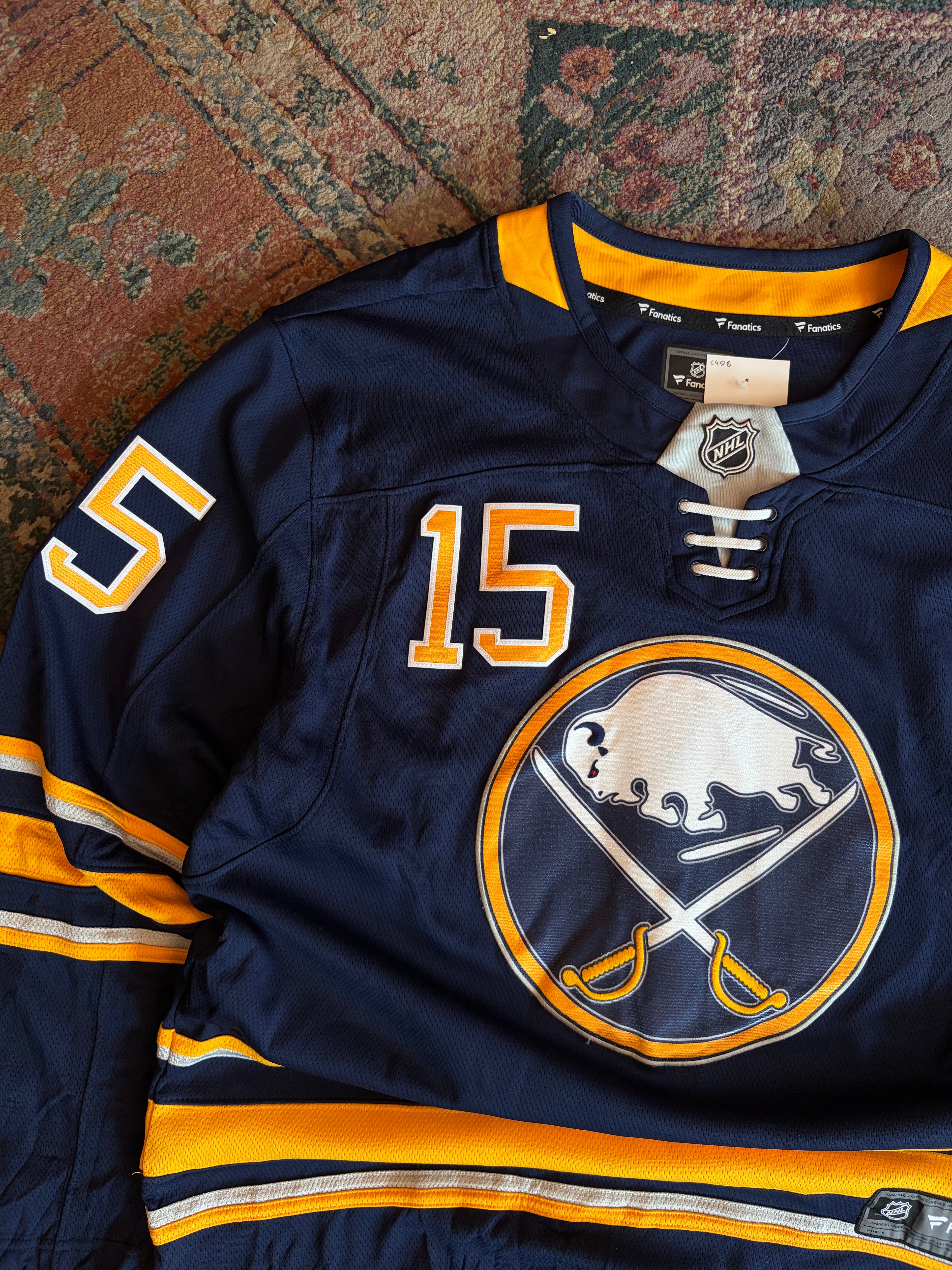 Jack Eichel #15 Buffalo Sabres NHL Fanatics Hockey Jersey Size Large