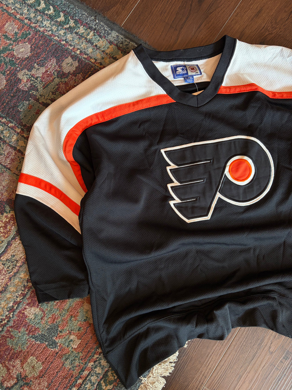 Vintage Philadelphia Flyers NHL Stitched Starter Hockey Jersey Size L/XL YOUTH