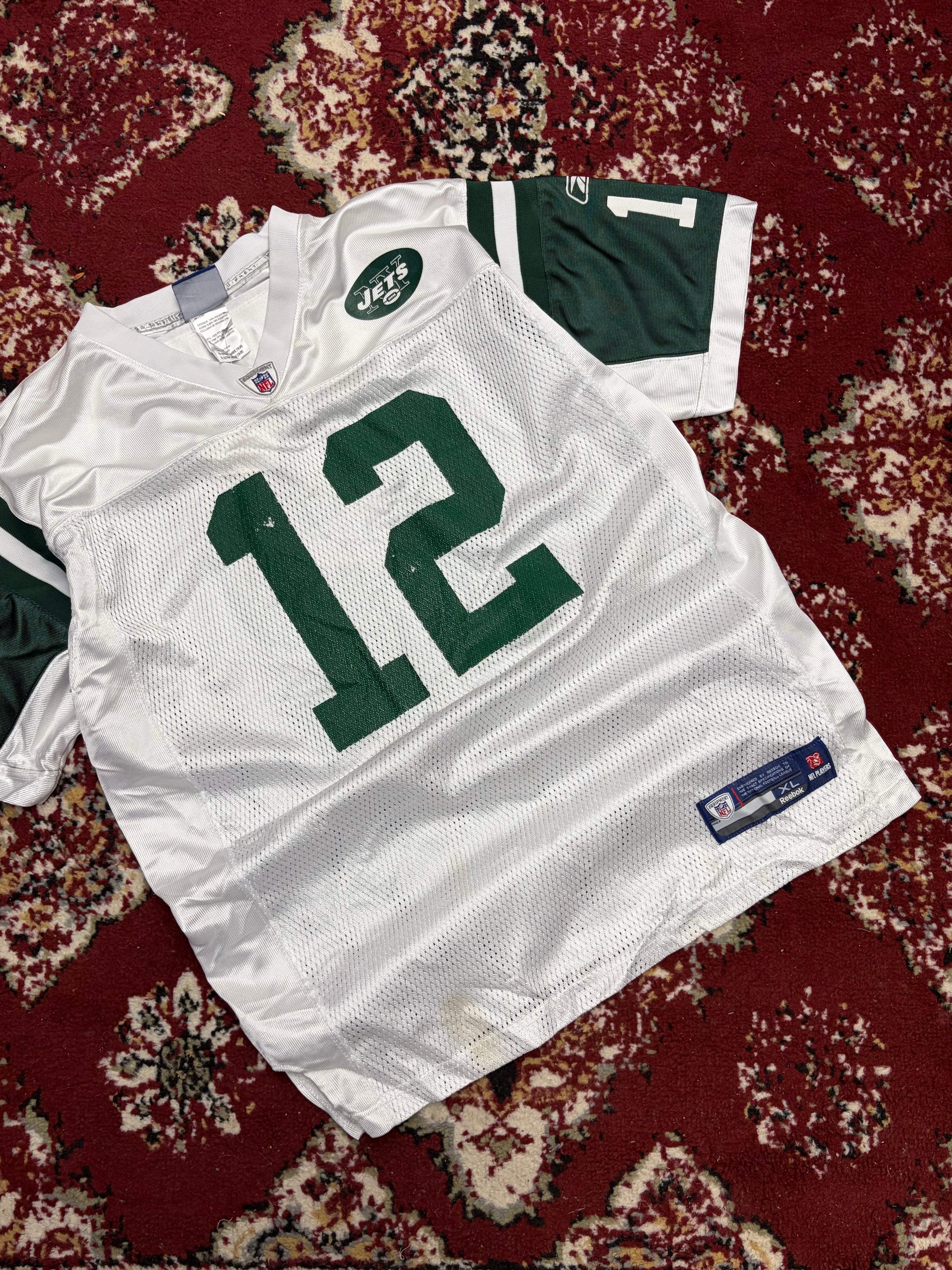 Vintage Joe Namath #12 New York Jets NFL Throwback Football Jersey Size XL YOUTH