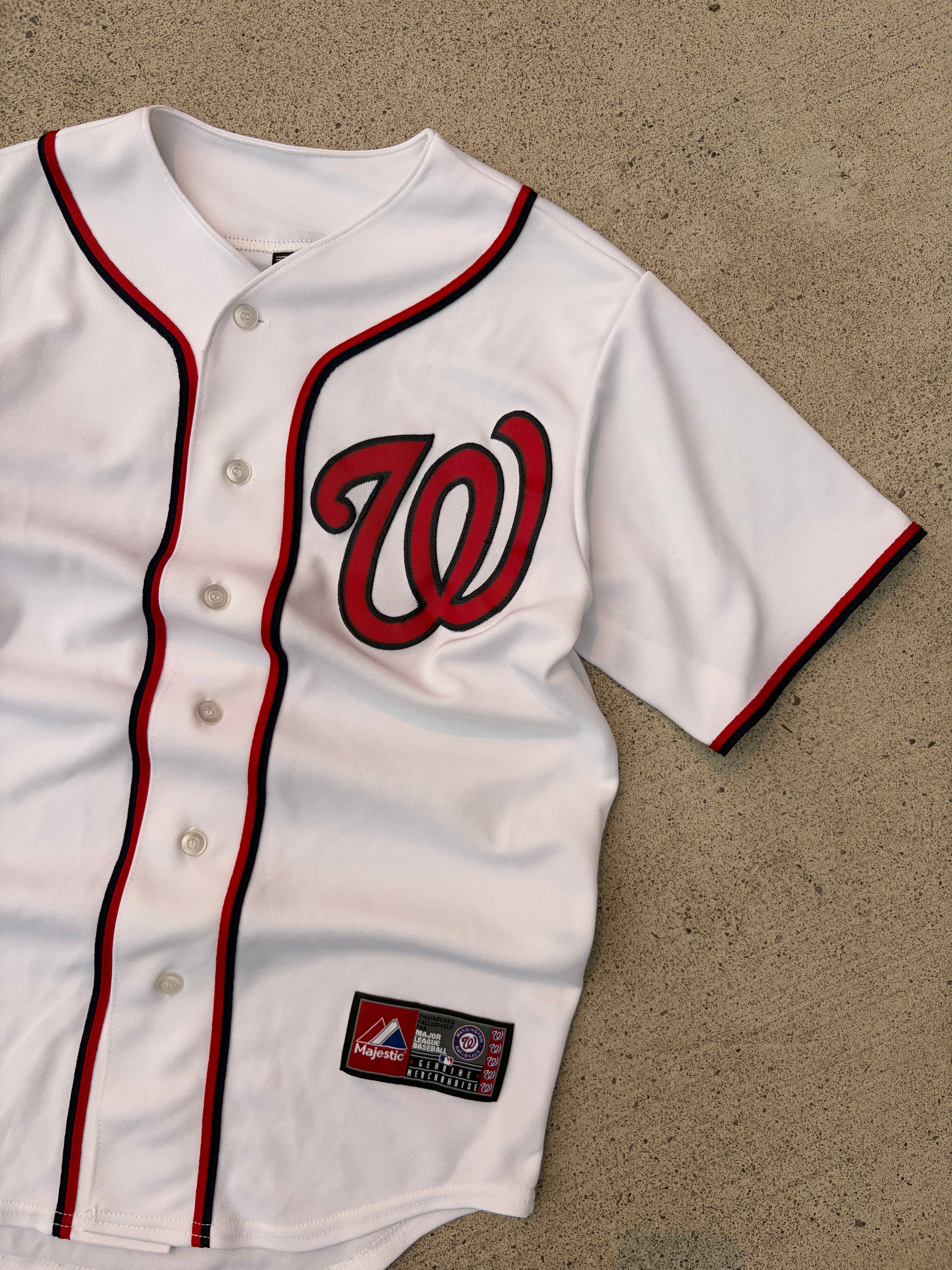 Vintage Washington Nationals MLB Stitched Majestic Baseball Jersey Size Small