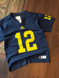 Vintage Michigan Wolverines #12 NCAA Adidas Football Jersey Size Medium YOUTH