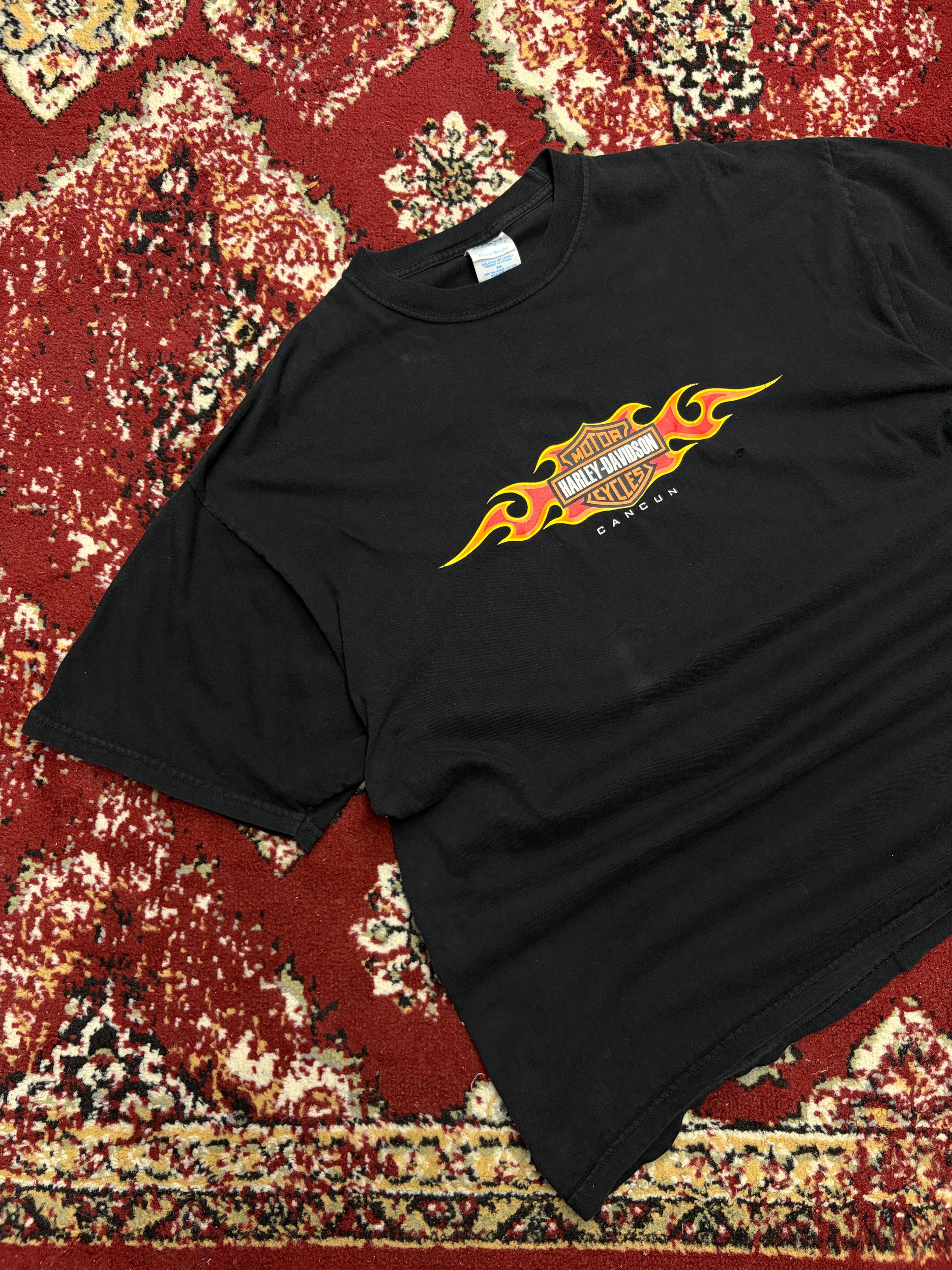 Vintage Harley Davidson Motorcycles Cancun Destination T-Shirt Size 2XL