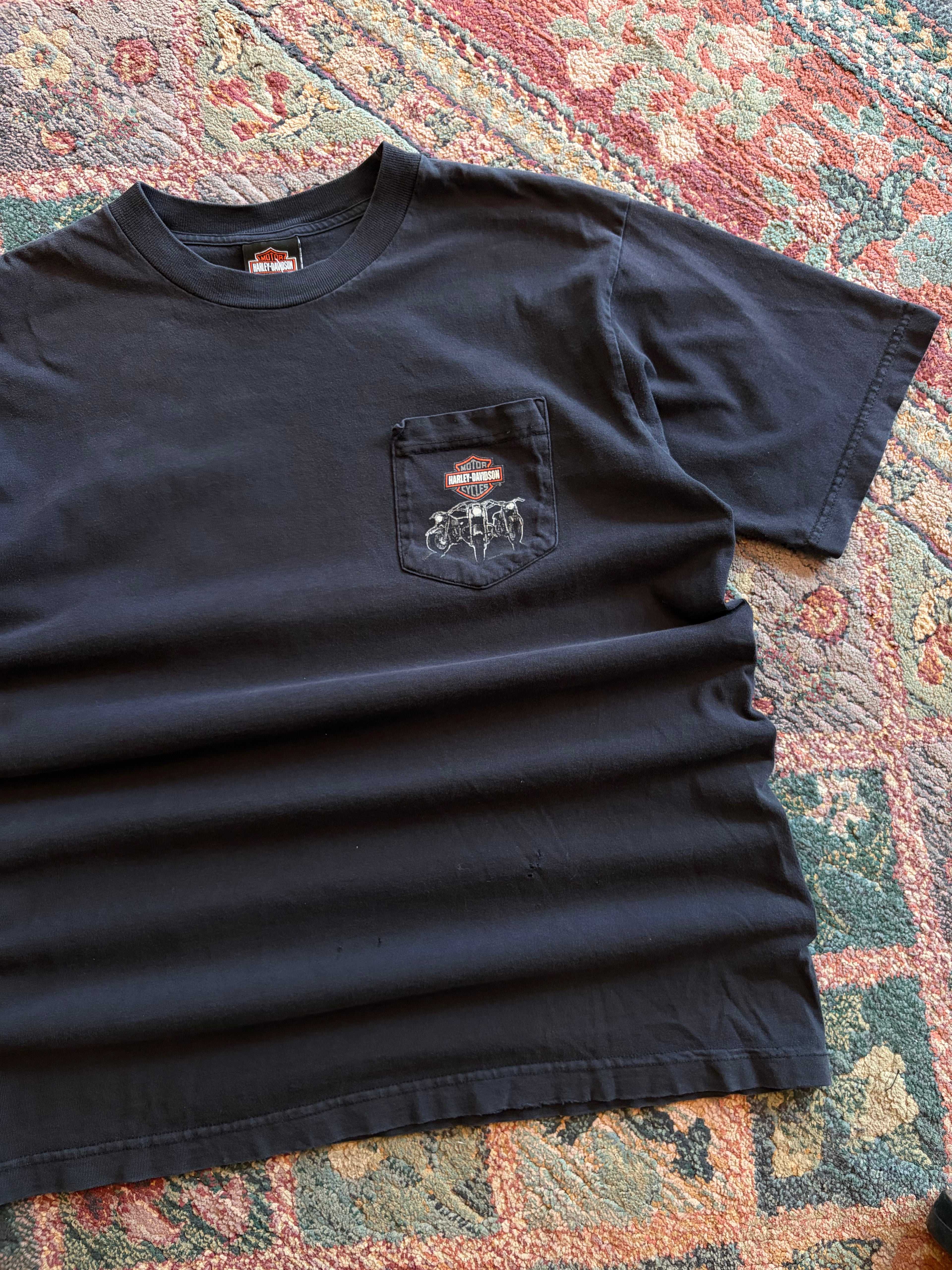 Vintage 2005 Harley Davidson Buffalo Destination Graphic T-Shirt Size Large