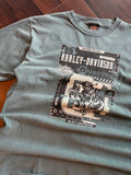 Vintage Harley Davidson Knucklehead Engine Graphic T-Shirt Size Large