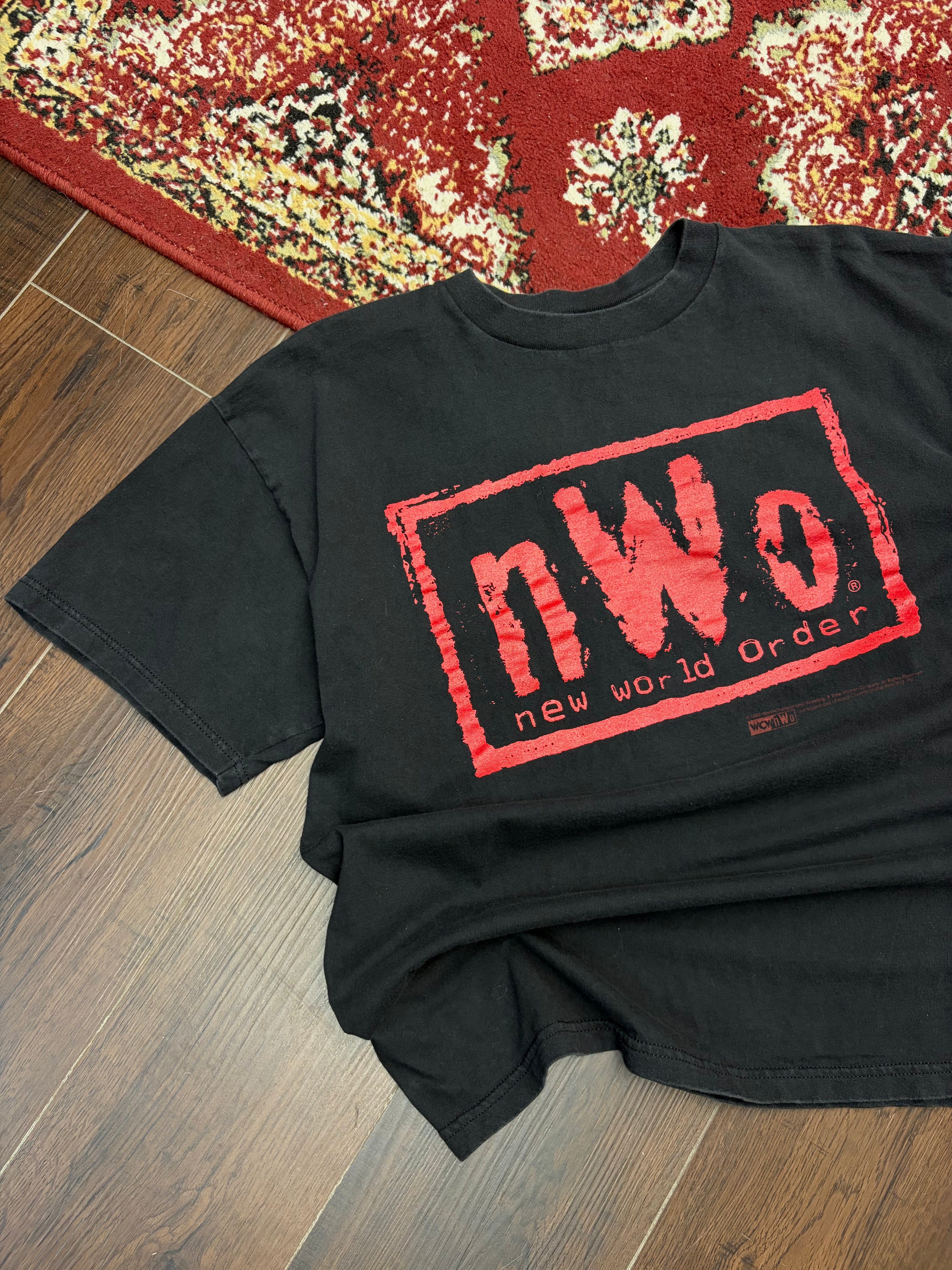 Vintage 1998 New World Order WCW Big Logo Wrestling T-Shirt Size XL