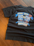 Vintage 2000 Mets Vs Yankees MLB Subway Series Ticket Graphic T-Shirt Sz Medium
