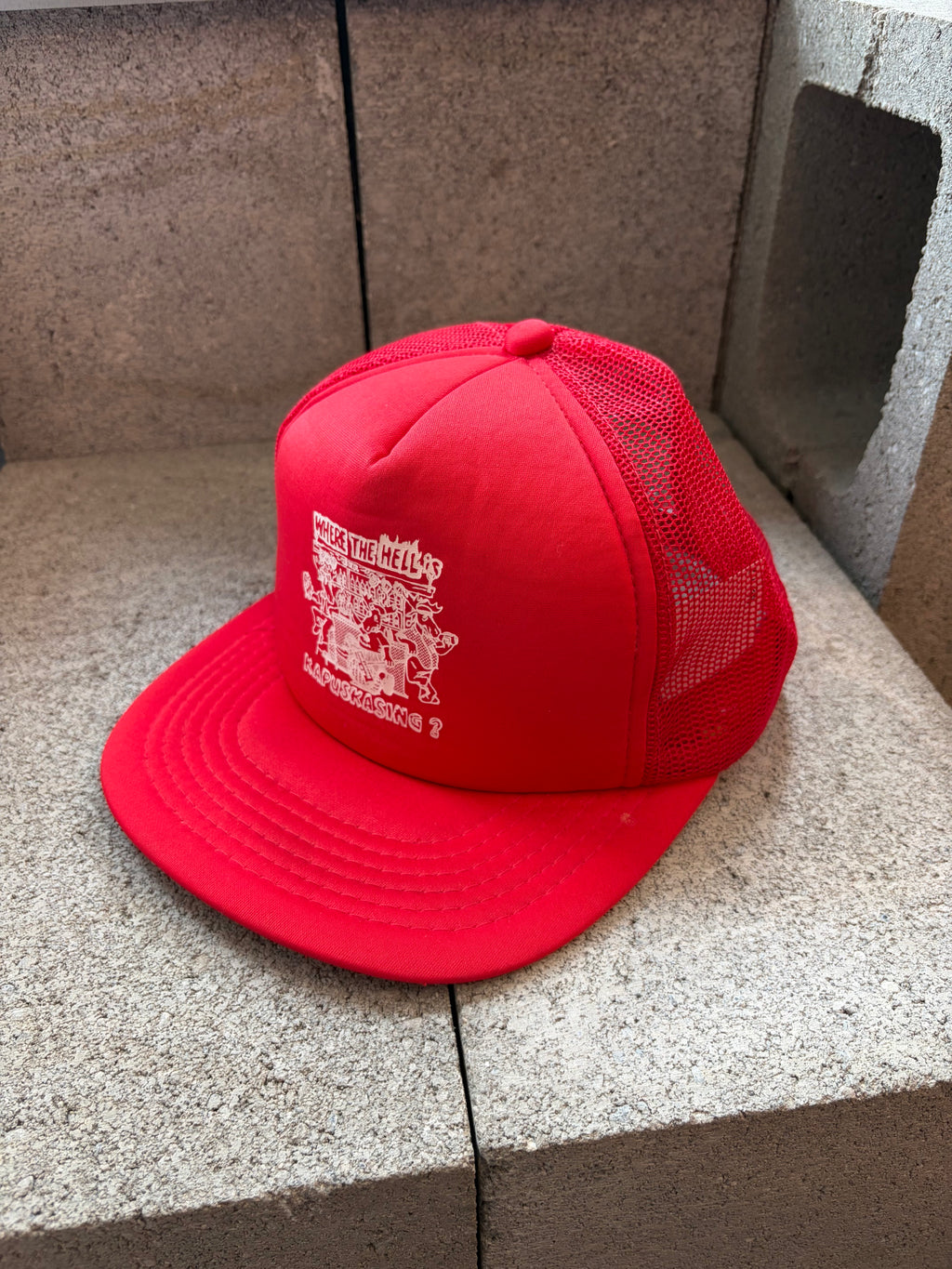 Vintage 80s/90s Where The Hell Is Kapuskasing? Destination Snapback Hat OSFA