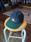 Vintage Looney Tunes Taz Embroidered Character Plaid Flexfit Hat OSFA