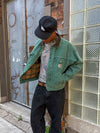 Vintage 90s Carhartt Blanket Lined Aspen Green Trucker Jacket JB0694 Size Large