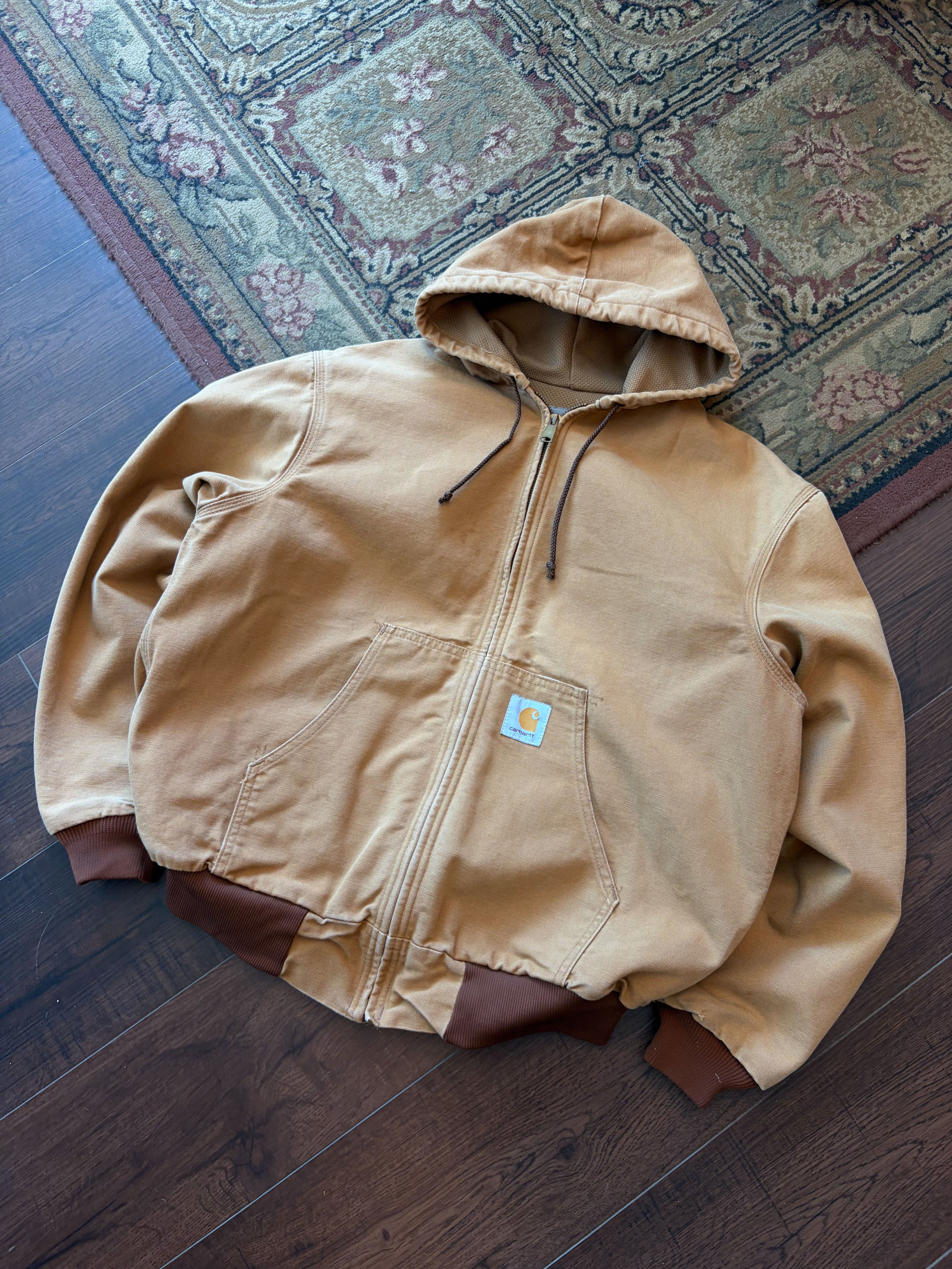 Vintage Carhartt Thermal Lined Canvas Workwear Arctic Bomber Jacket Size Medium