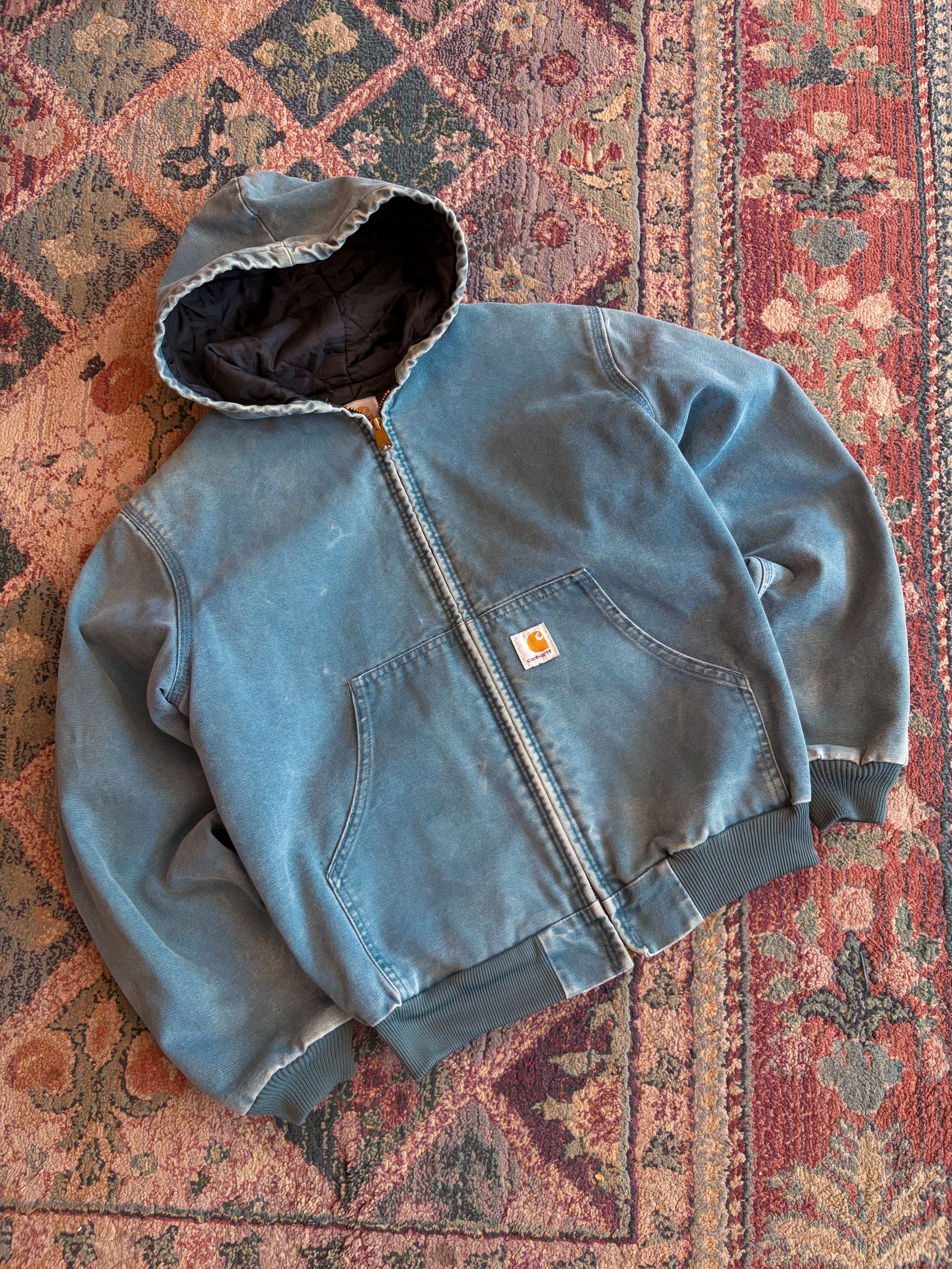 Vintage Womens Carhartt Quilted Lined Canvas Active Jacket Size Small