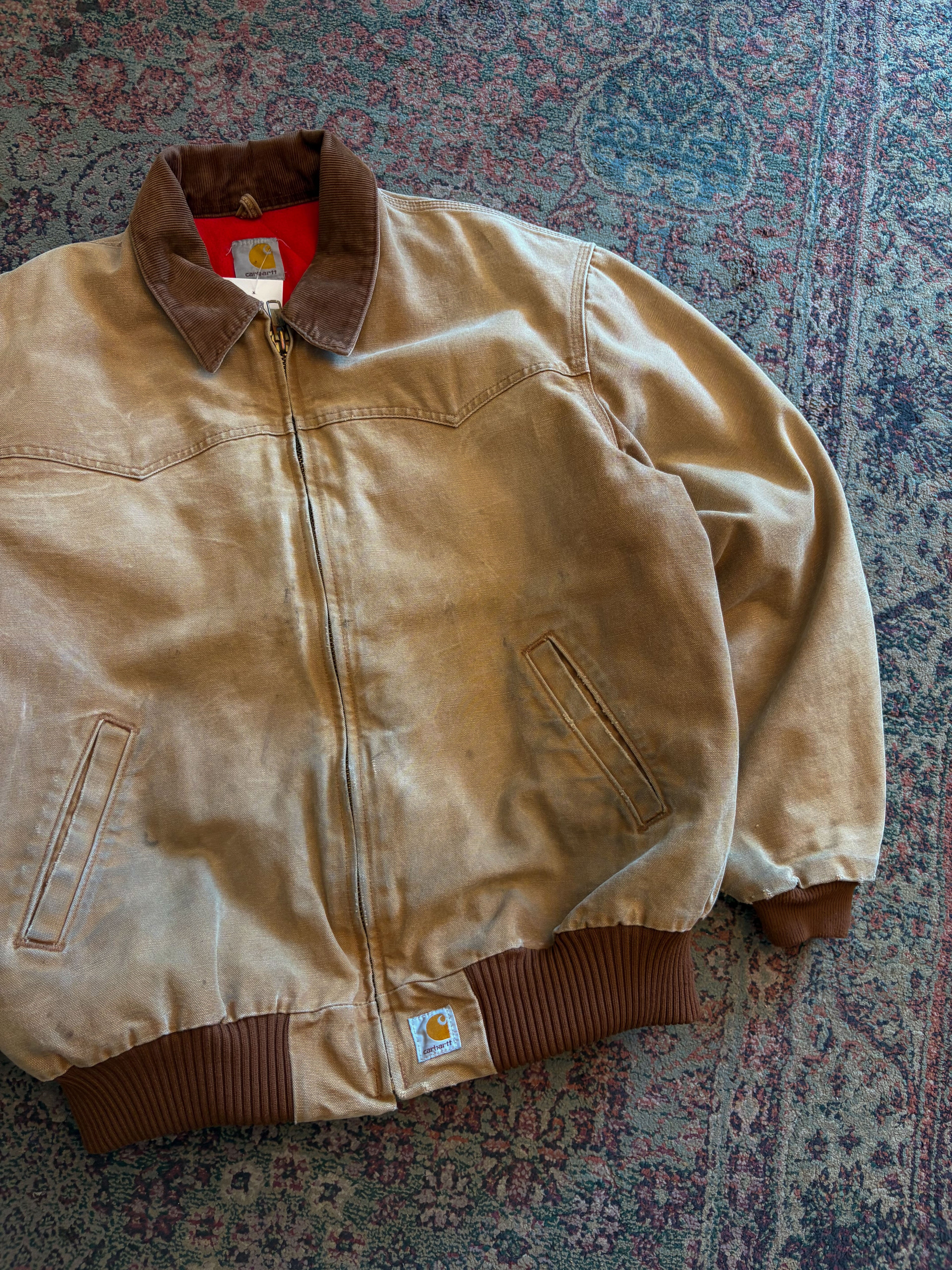Vintage Carhartt Quilted Lined Canvas Workwear Santa Fe Jacket Size XL