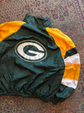 Vintage Green Bay Packers NFL Embroidered Spellout Windbreaker Jacket Size Large