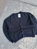 Vintage Geometric Pattern Button Up Cardigan Sweater Size XL