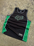 Vintage Fox Racing Embroidered Logo Two Tone Basketball Jersey Size Medium