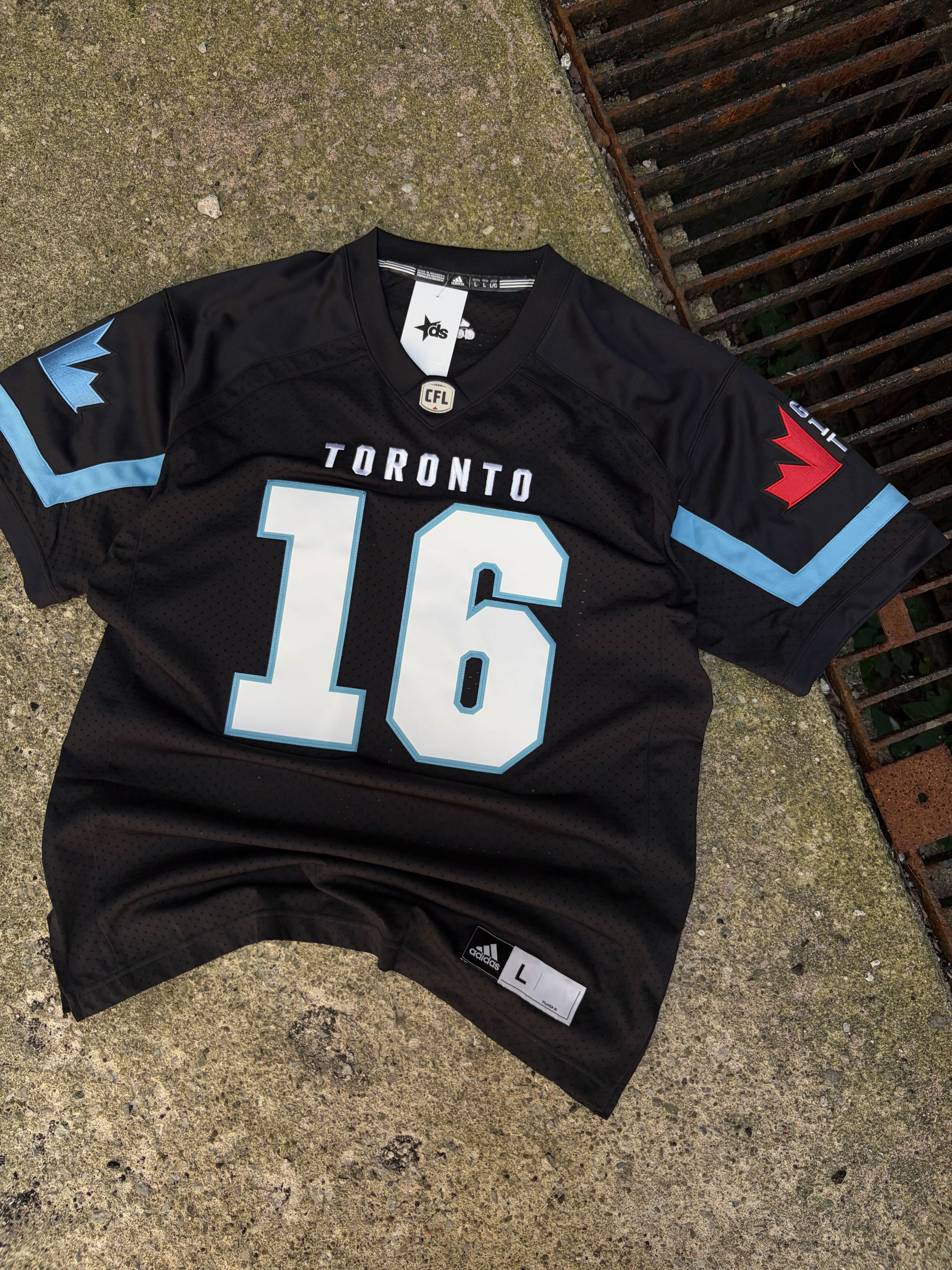 Toronto Argonauts CFL 2016 Grey Cup Adidas Football Jersey Size Large