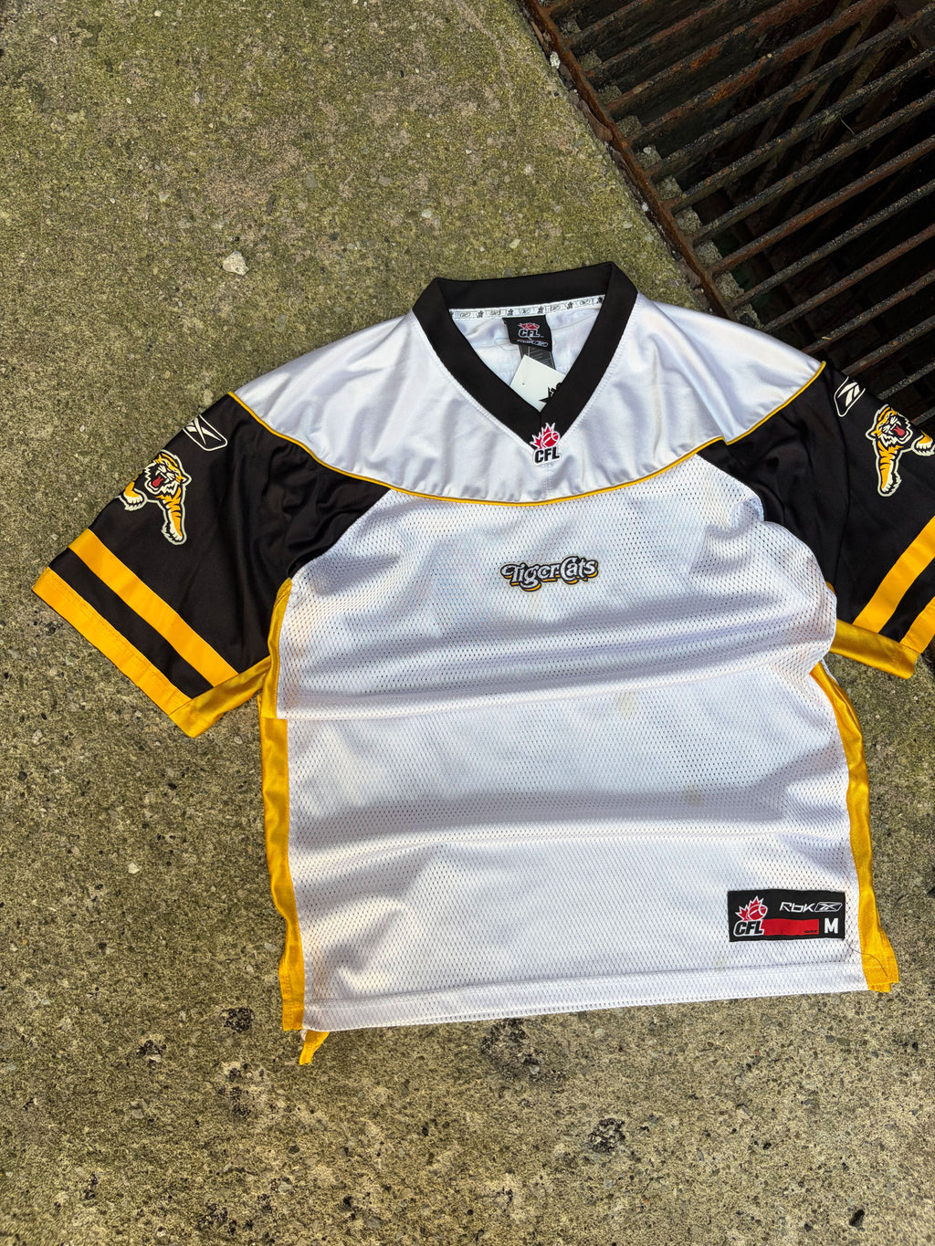 Vintage Hamilton Tiger Cats CFL Reebok Football Jersey Size Medium