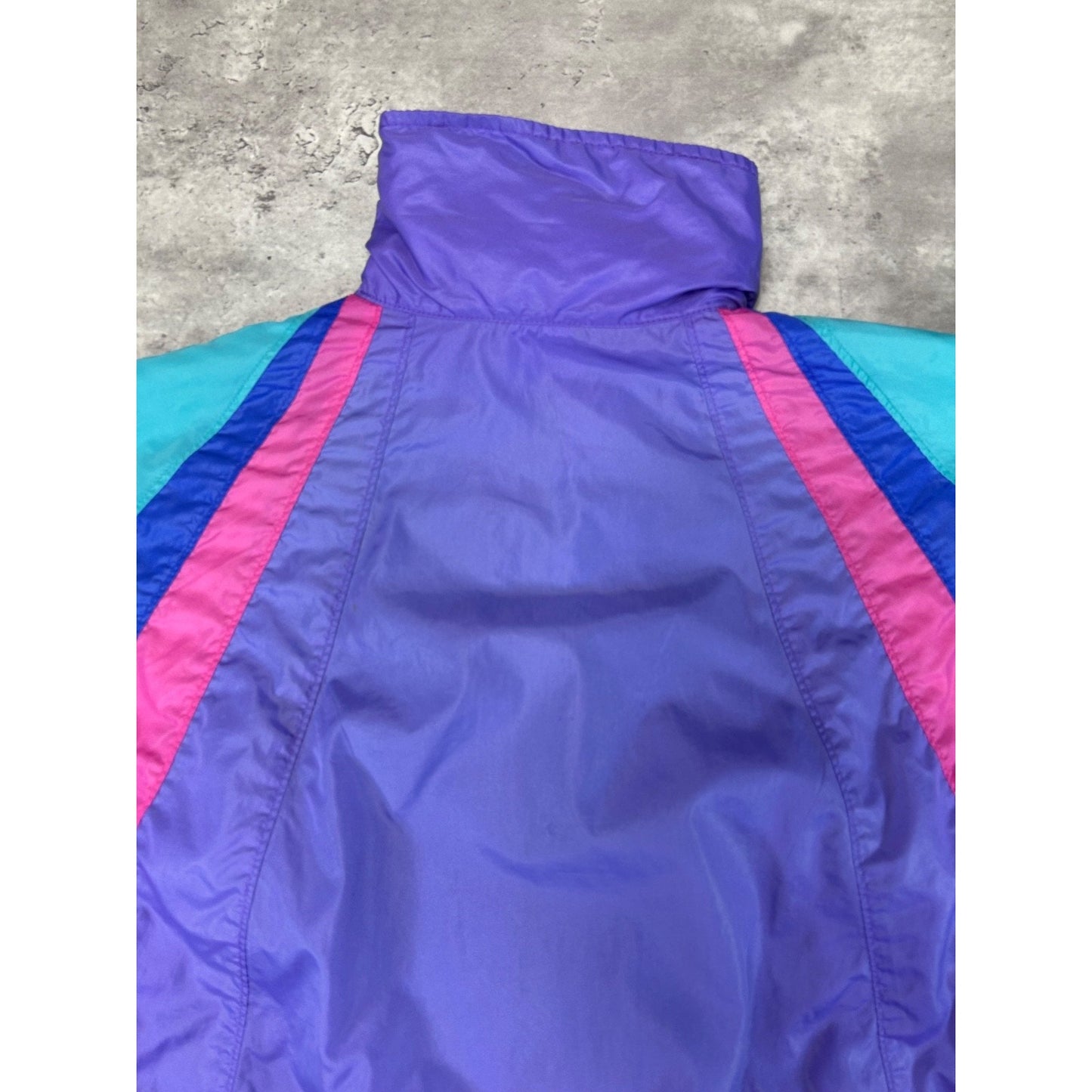 Vintage 90s Women's Nike Embroidered Logo Full ZIp Windbreaker Jacket Size Med