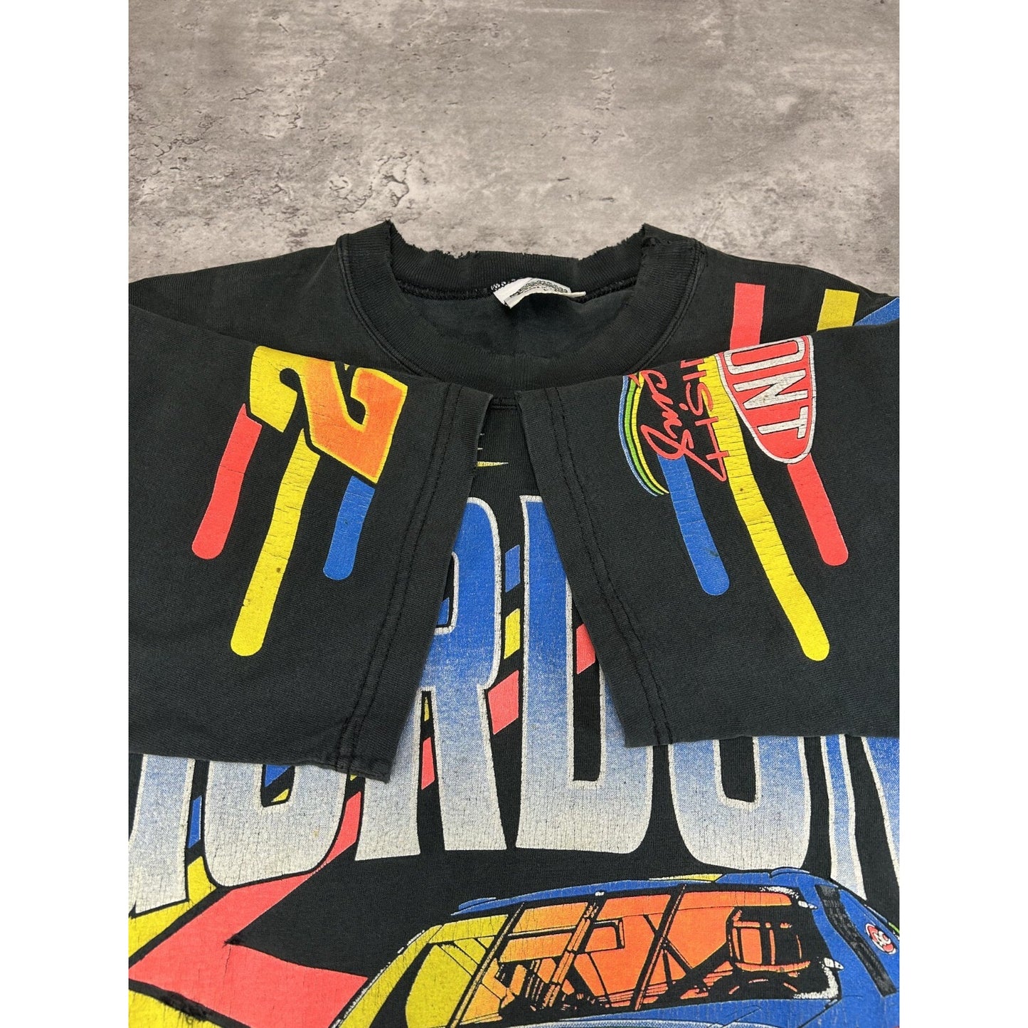 VTG 1995 Jeff Gordon #24 Dupont Racing Nascar All Over Print T-Shirt Size Large