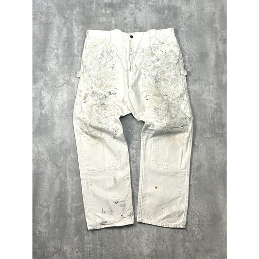 Dickies Canvas Workwear Double Knee Painters Pants Size 39 White