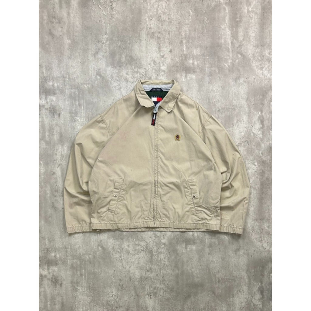 Vintage Tommy Hilfiger Embroidered Crest Harrington Jacket Size Large