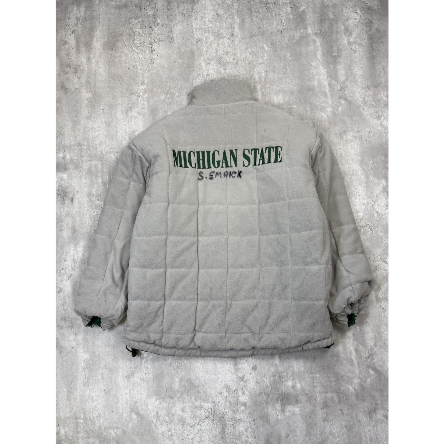 Vintage Michigan State Spartans NCAA Insulated Reversible Nike Jacket Size Small