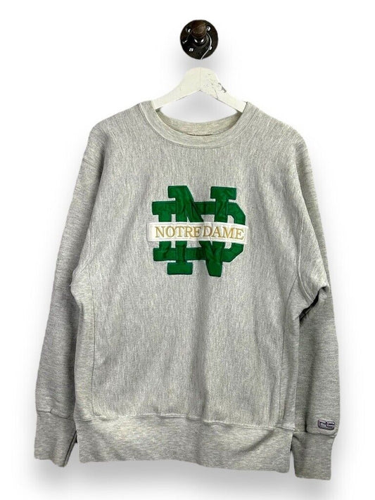 Vintage 90s Notre Dame Fighting Irish NCAA Embroidered Sweatshirt Size Large