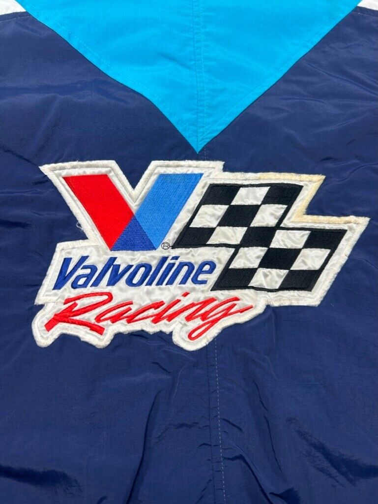 Vintage 90s Mark Martin #6 Valvoline Racing Nascar Nylon Jacket Size Large