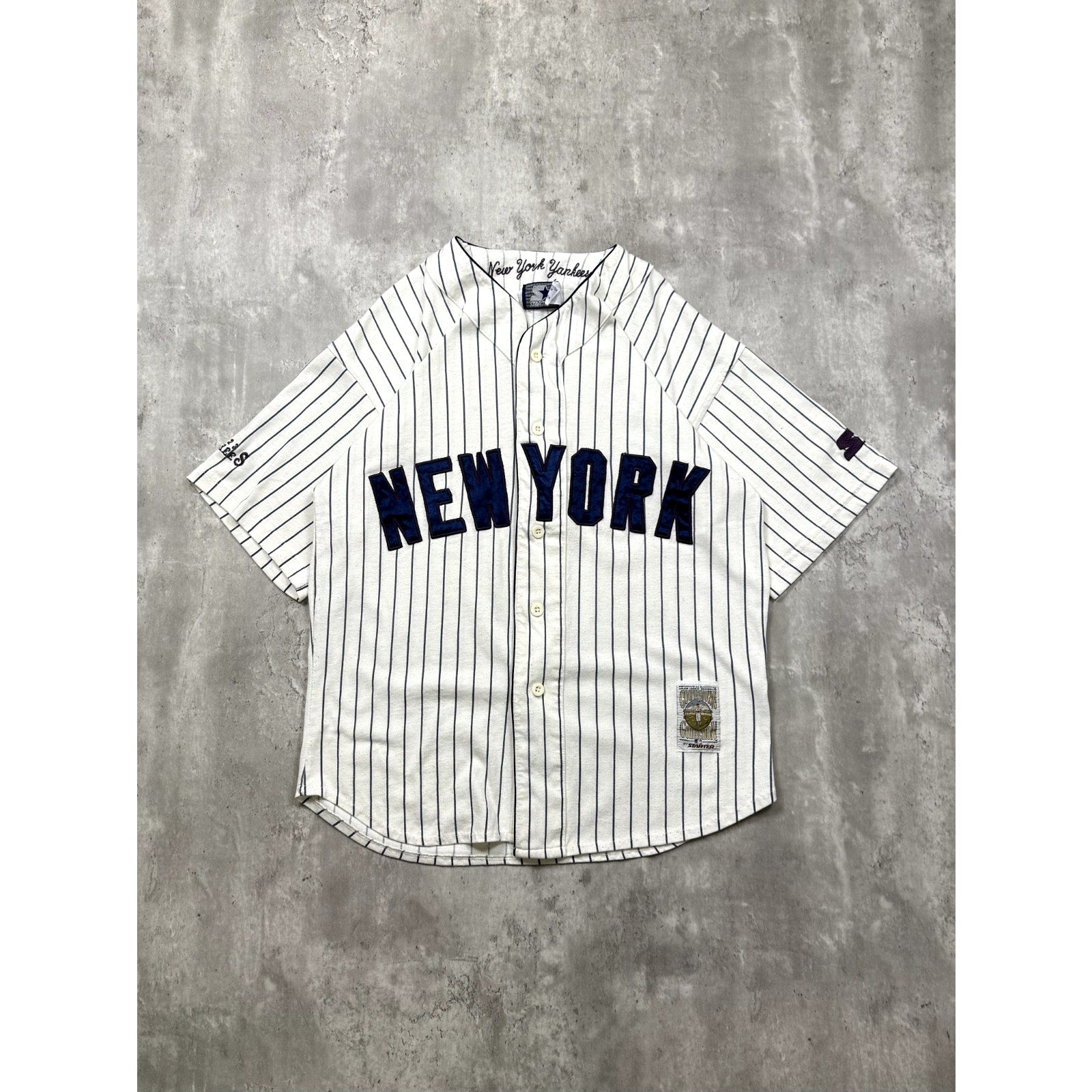 Vintage New York Yankees MLB Stitched Starter Baseball Jersey Size Large