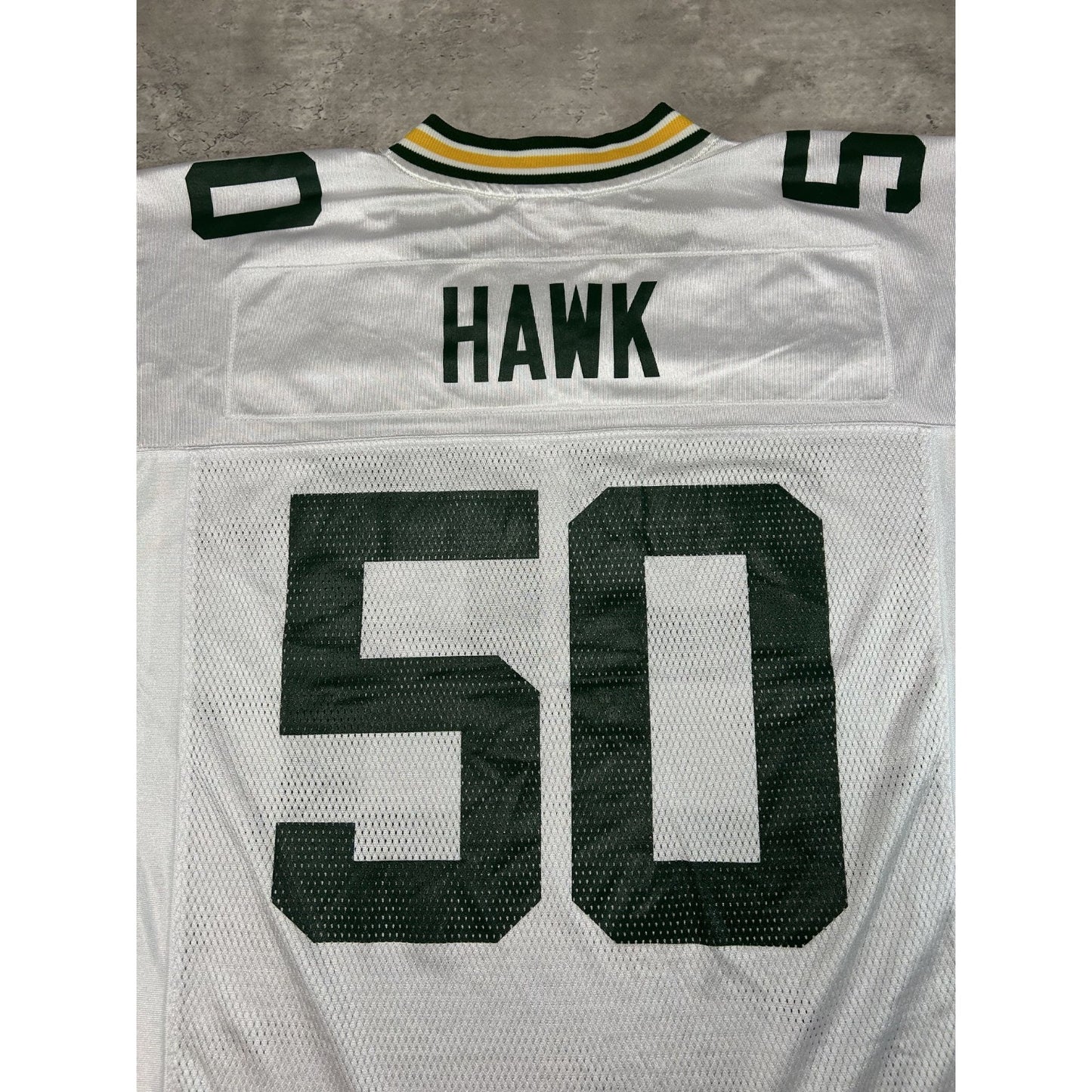 Vintage A.J. Hawk #50 Green Bay Packers NFL Reebok Football Jersey Size Medium