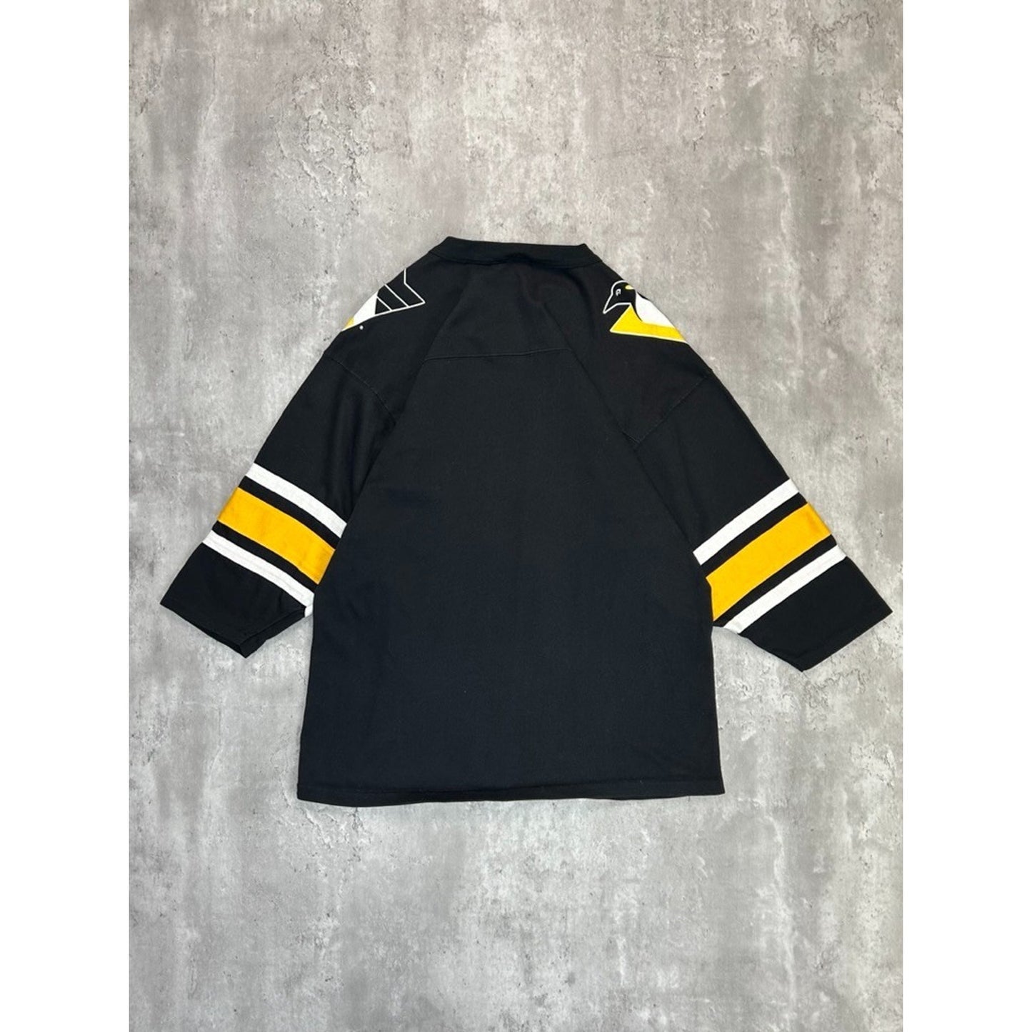 Vintage 90s Pittsburgh Penguins NHL Graphic Spellout Hockey Jersey Size Medium