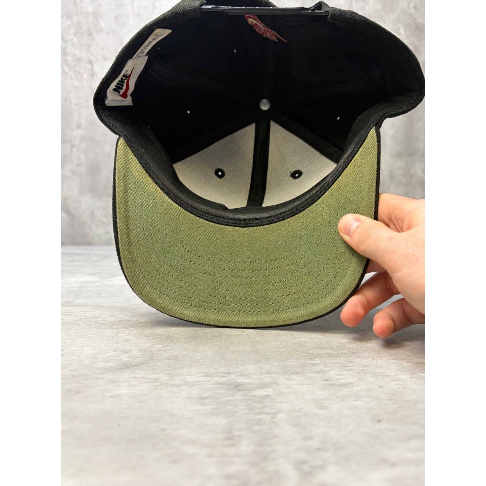 Vintage 90s Nike Embroidered Swoosh Two Tone Snapback Hat OSFA