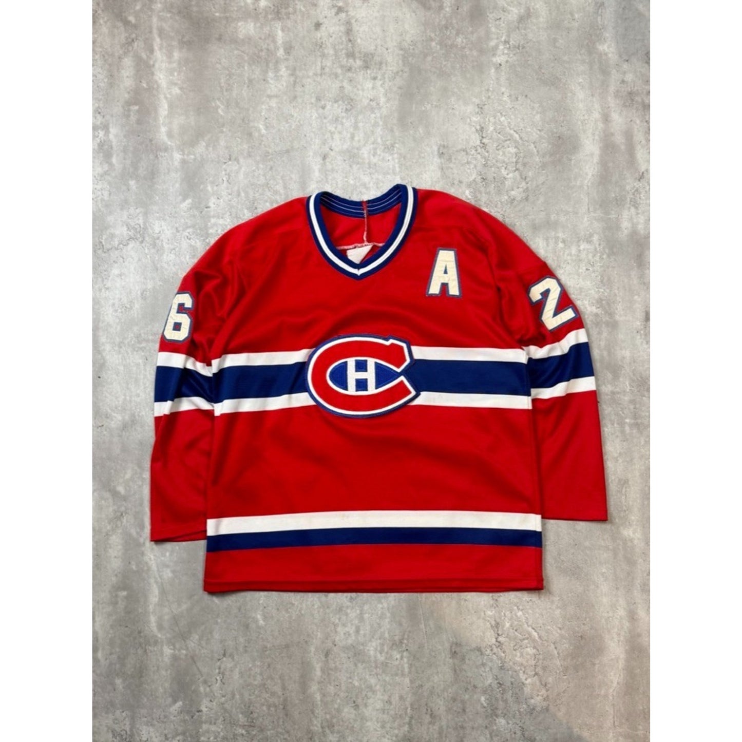 Vintage 90s Mats Naslund #26 Montreal Canadiens NHL CCM Jersey Size Medium